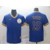 Cheap Robin Yount Brewers Jersey From China Blue Cooperstown Collection Legend Throwback #19