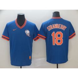 Cheap Darryl Strawberry Mets Jersey From China Blue Cooperstown Collection Legend Throwback #18