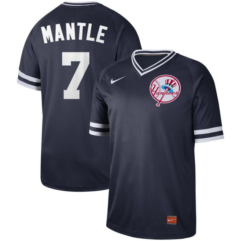 Cheap Mickey Mantle Yankees Jersey From China Navy Cooperstown Collection Legend Throwback #7