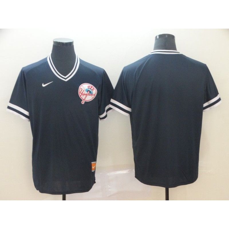 Cheap Yankees Jersey From China Blank Navy Cooperstown Collection Legend Throwback