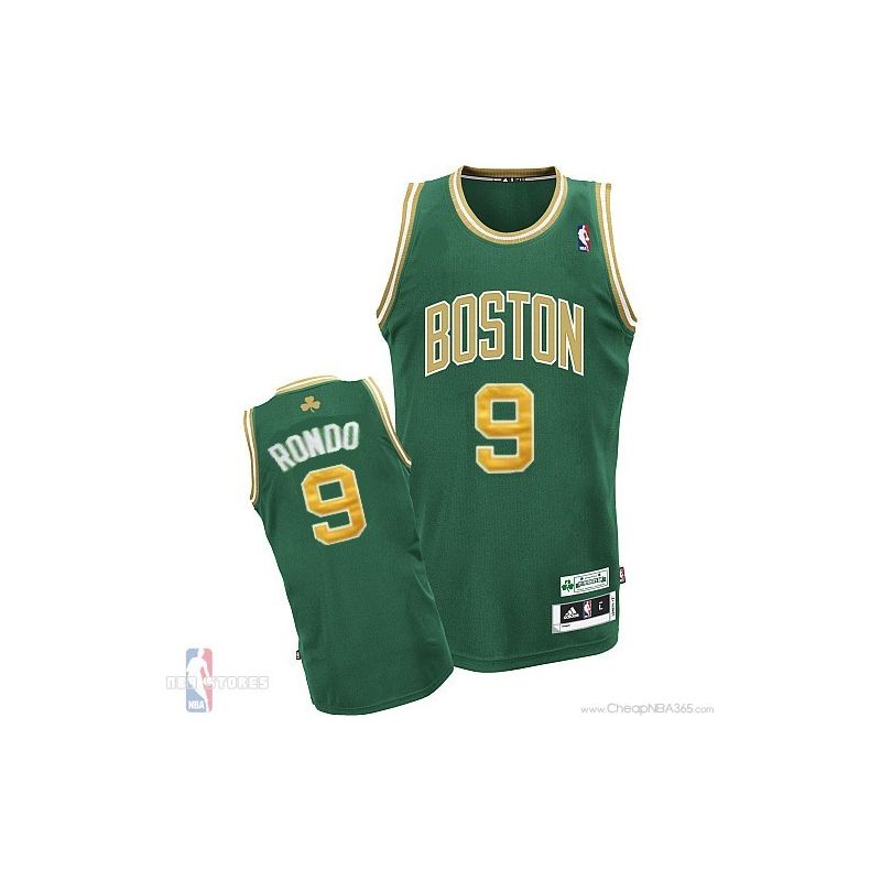 Cheap Rajon Rondo Celtics Jersey #9 Green Golden Number From China