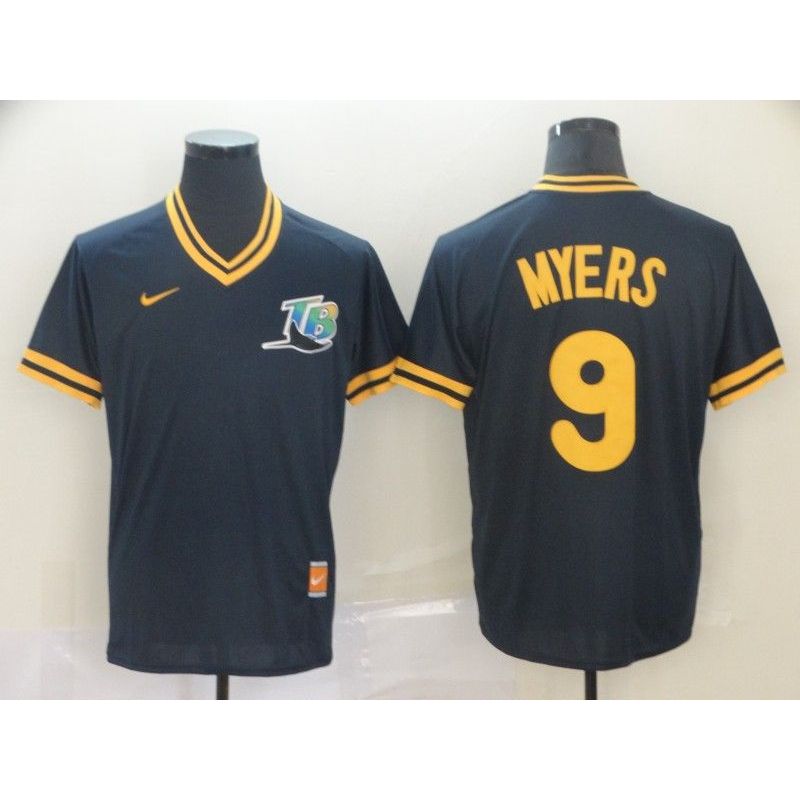 Cheap Wil Myers Rays Jersey From China Navy Cooperstown Collection Legend Throwback #9