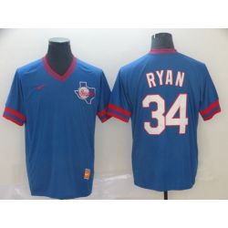 Cheap Nolan Ryan Rangers Jersey From China Blue Cooperstown Collection Legend Throwback #34