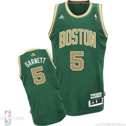 Cheap Kevin Garnett Celtics Jersey #5 Green Golden Number From China