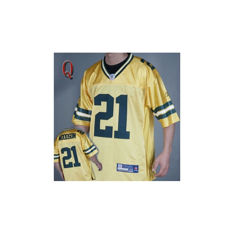 Cheap Charles Woodson Packers Jersey #21 Yellow From China