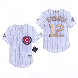 Cheap Kyle Schwarber Cubs Youth Jersey From China White Champions #12