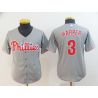 Cheap Bryce Harper Phillies Youth Jersey From China Grey #3