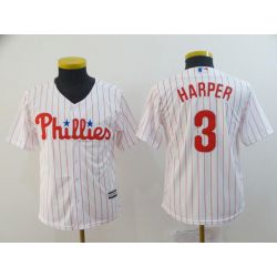 Cheap Bryce Harper Phillies Youth Jersey From China White #3