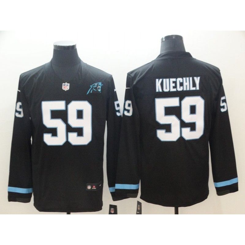 Cheap Luke Kuechly Panthers Therma Long Sleeve Jersey From China #59 Black