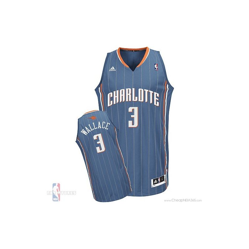 Cheap Gerald Wallace Charlotte Bobcats Jersey #3 Road Light Blue Revolution 30