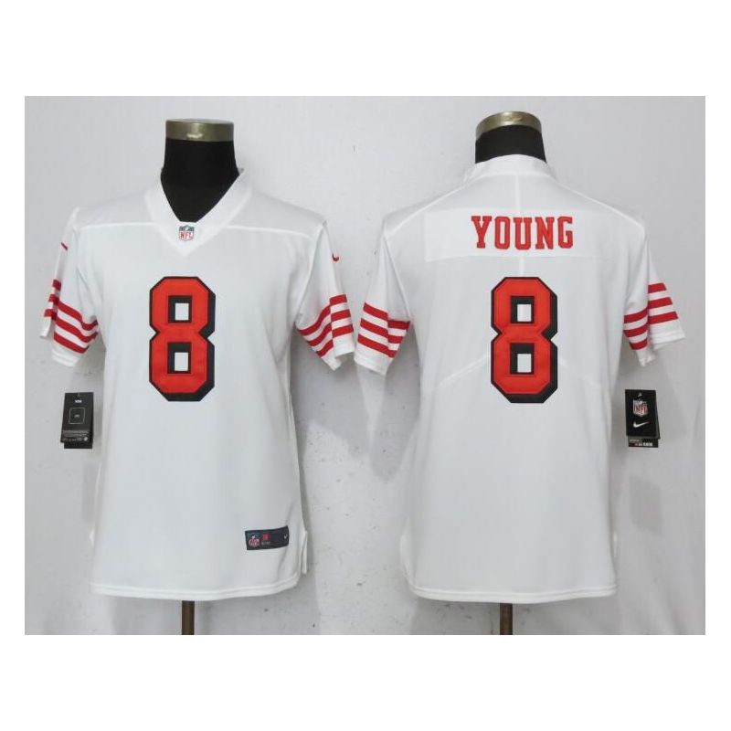 Cheap Steve Young 49ers Jersey From China White 2018 in Men Women Youth Size #8