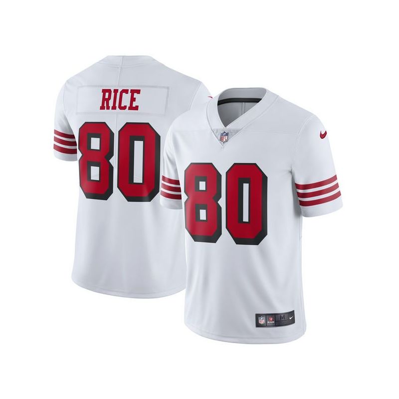 Cheap Jerry Rice 49ers Jersey From China White 2018 in Men Women Youth Size #80