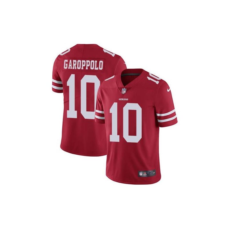 Cheap Jimmy Garoppolo 49ers Jersey From China Vapor Untouchable Limited in Men Women Youth Size #10