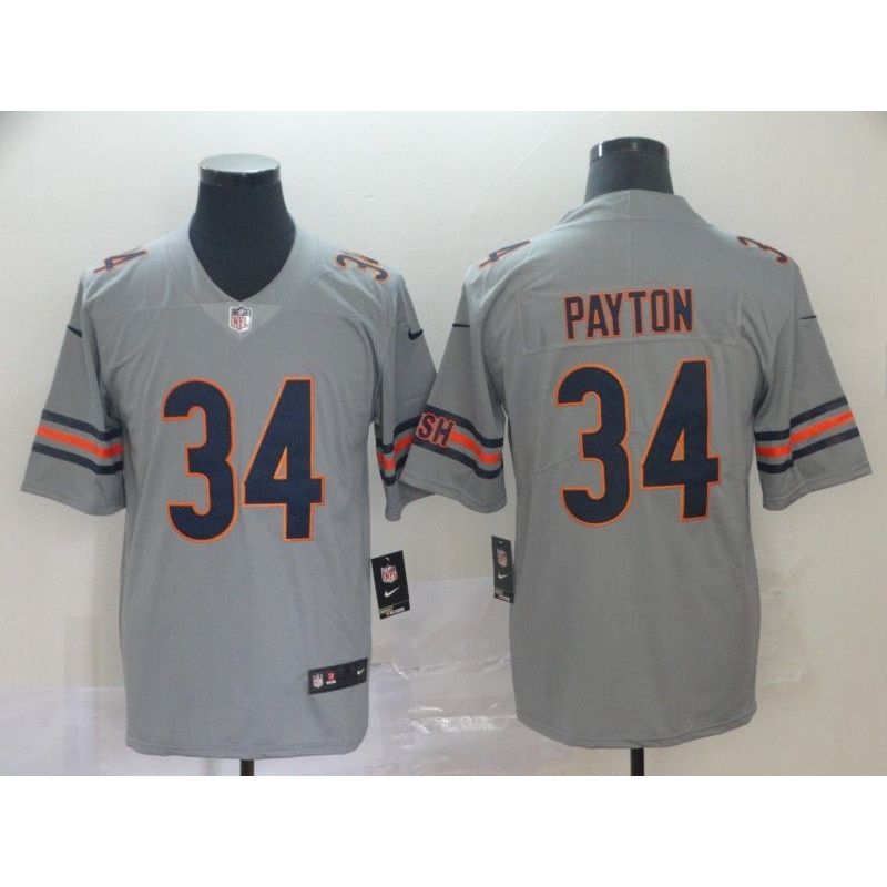 Cheap Walter Payton Bears Jersey From China 2019 new Grey Inverted Legend in Men Women Youth Size #34