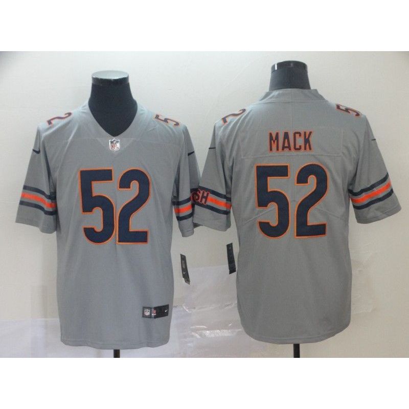 Cheap Khalil Mack Bears Jersey From China 2019 new Grey Inverted Legend in Men Women Youth Size #52