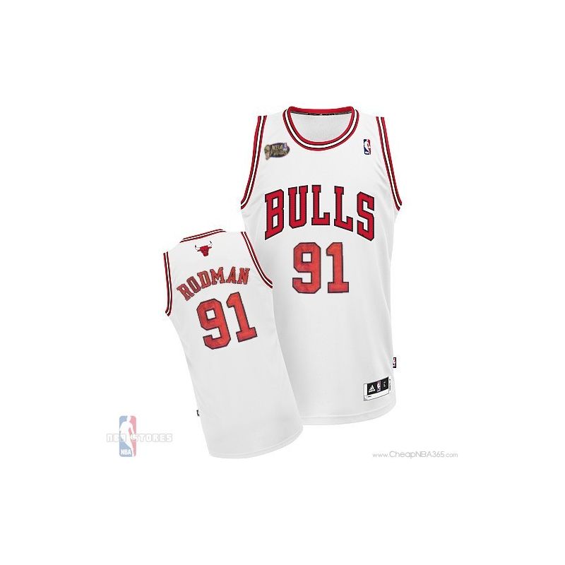 Cheap Dennis Rodman Bulls Jersey #91 Home White From China