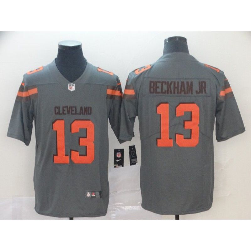 Cheap Odell Beckham Jr Browns Jersey From China 2019 new Grey Inverted Legend in Men Women Youth Size #13