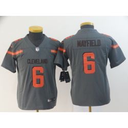 Cheap Baker Mayfield Browns Jersey From China 2019 new Grey Inverted Legend in Men Women Youth Size #6