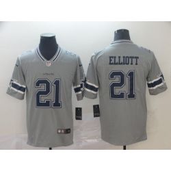 Cheap Ezekiel Elliott Cowboys Jersey From China 2019 new Grey Inverted Legend in Men Women Youth Size #21