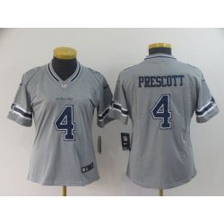 Cheap Dak Prescott Cowboys Jersey From China 2019 new Grey Inverted Legend in Men Women Youth Size #4