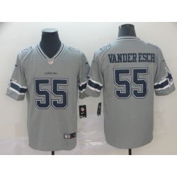 Cheap Leighton Vander Esch Cowboys Jersey From China 2019 new Grey Inverted Legend in Men Women Youth Size #55
