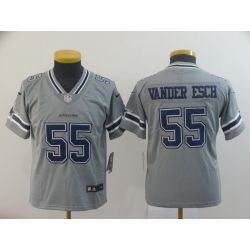 Cheap Leighton Vander Esch Cowboys Jersey From China 2019 new Grey Inverted Legend in Men Women Youth Size #55