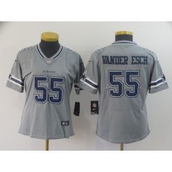Cheap Leighton Vander Esch Cowboys Jersey From China 2019 new Grey Inverted Legend in Men Women Youth Size #55