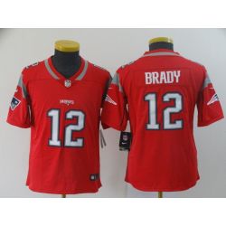 Cheap Tom Brady Patriots Jersey From China 2019 new Red Inverted Legend in Men Women Youth Size #12