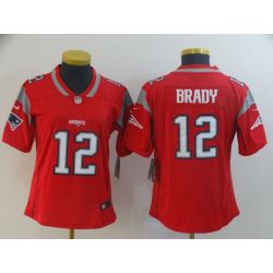 Cheap Tom Brady Patriots Jersey From China 2019 new Red Inverted Legend in Men Women Youth Size #12