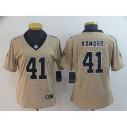 Cheap Alvin Kamara Saints Jersey From China 2019 new Gold Inverted Legend in Men Women Youth Size #41