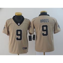 Cheap Drew Brees Saints Jersey From China 2019 new Gold Inverted Legend in Men Women Youth Size #9