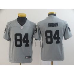 Cheap Antonio Brown Raiders Jersey From China 2019 new Grey Inverted Legend in Men Women Youth Size #84