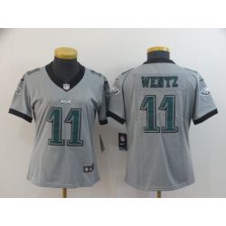 Cheap Carson Wentz Eagles Jersey From China 2019 new Grey Inverted Legend in Men Women Youth Size #11