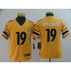 Cheap JuJu Smith-Schuster Steelers Jersey From China 2019 new Gold Inverted Legend in Men Women Youth Size #19