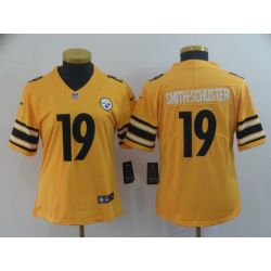 Cheap JuJu Smith-Schuster Steelers Jersey From China 2019 new Gold Inverted Legend in Men Women Youth Size #19