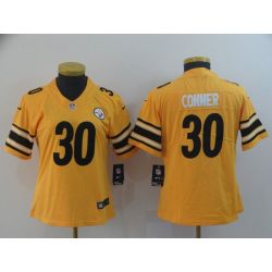 Cheap James Conner Steelers Jersey From China 2019 new Gold Inverted Legend in Men Women Youth Size #30