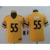 Cheap Devin Bush Steelers Jersey From China 2019 new Gold Inverted Legend in Men Women Youth Size #55