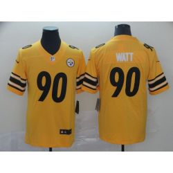 Cheap TJ Watt Steelers Jersey From China 2019 new Gold Inverted Legend in Men Women Youth Size #90