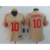 Cheap Jimmy Garoppolo 49ers Jersey From China 2019 new Gold Inverted Legend in Men Women Youth Size #10
