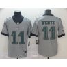 Cheap Carson Wentz Eagles Jersey From China 2019 new Grey Inverted Legend in Men Women Youth Size #11