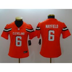 Cheap Baker Mayfield Browns Women Jersey From China Pink Camouflage Font with Love Heart #6