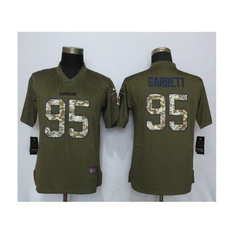 Cheap Myles Garrett Browns Jersey From China 2017 draft Salute to Service #95