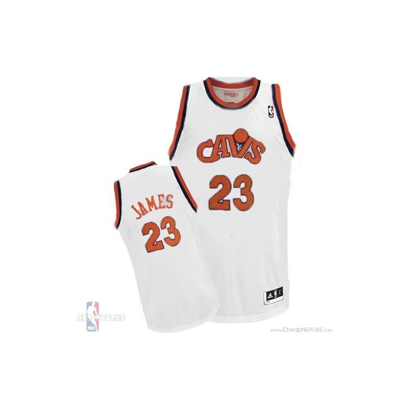 Cheap LeBron James Cavaliers Jersey #23 Throwback Home White From China