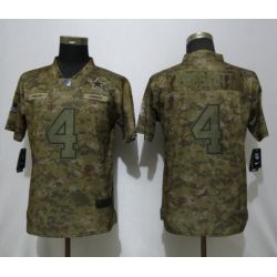 Cheap Dak Prescott Cowboys Women Jersey From China White&Pink Vapor Untouchable Limited #4