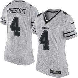 Cheap Dak Prescott Cowboys Women Jersey From China White&Pink Vapor Untouchable Limited #4