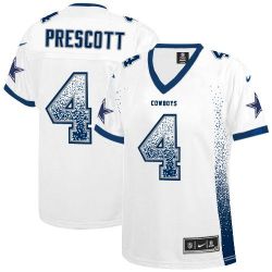 Cheap Dak Prescott Cowboys Women Jersey From China White&Pink Vapor Untouchable Limited #4