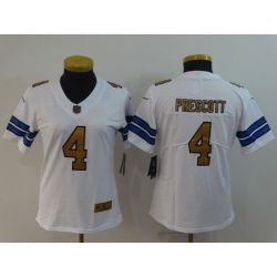 Cheap Dak Prescott Cowboys Women Jersey From China White&Pink Vapor Untouchable Limited #4