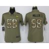 Cheap Von Miller Broncos Women Jersey From China Olive Salute To Service #58