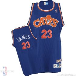 Cheap LeBron James Cavaliers Jersey #23 Throwback Alternate Blue From China