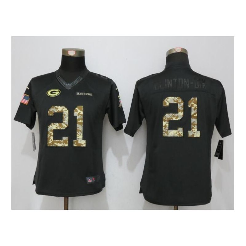 Cheap Ha Ha Clinton Dix Packers Women Jersey From China Olive Salute To Service #21